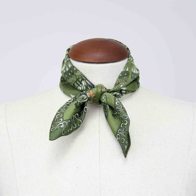Queen Stag Beetle Green Pocket Square