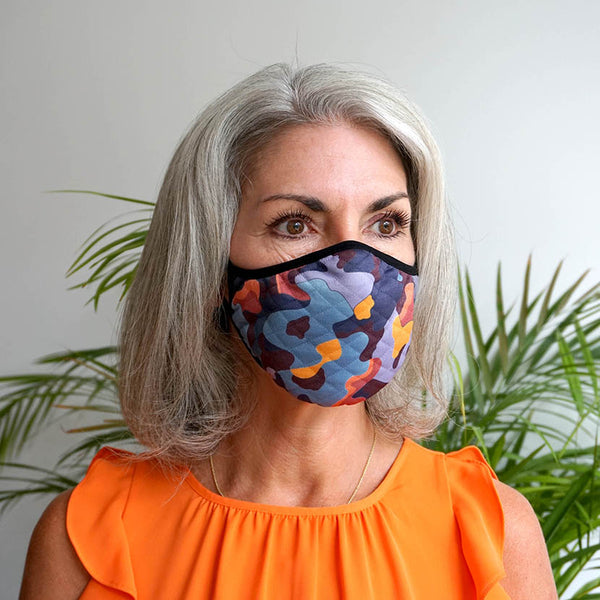 Coral Camouflage Face Mask