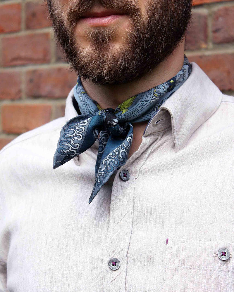 Queen Stag Beetle Blue Pocket Square