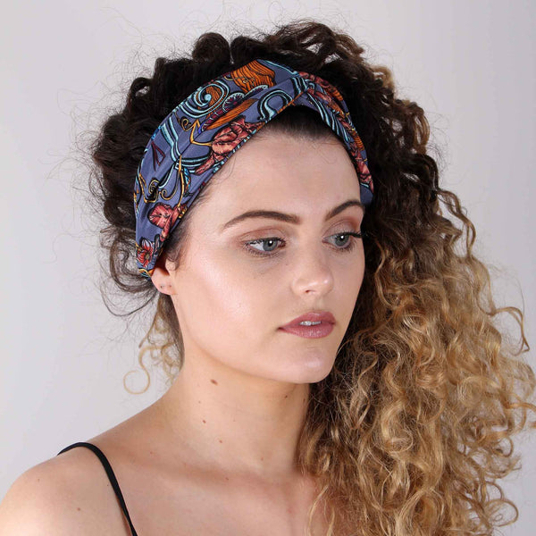 Delany Damask Looped Headband