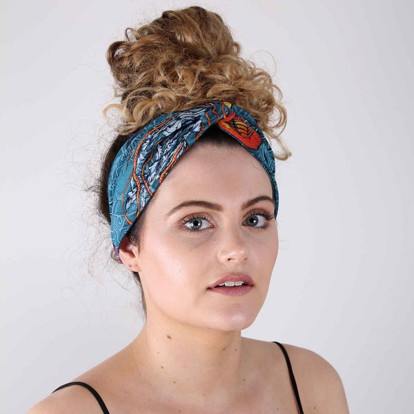 Dancing Jellyfish Turquoise Looped Headband