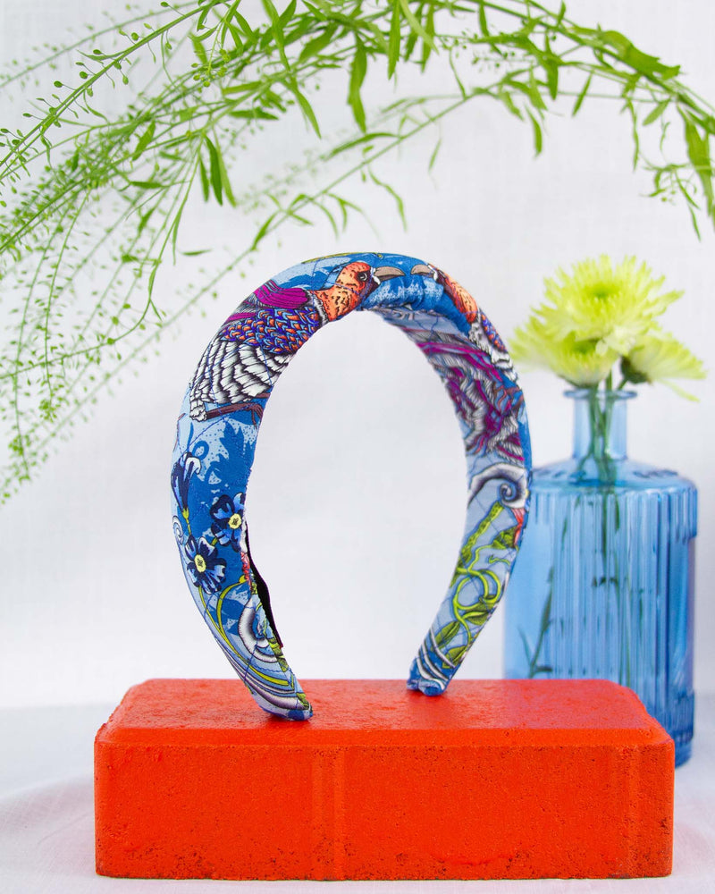 Delany Blue Quilted Headband