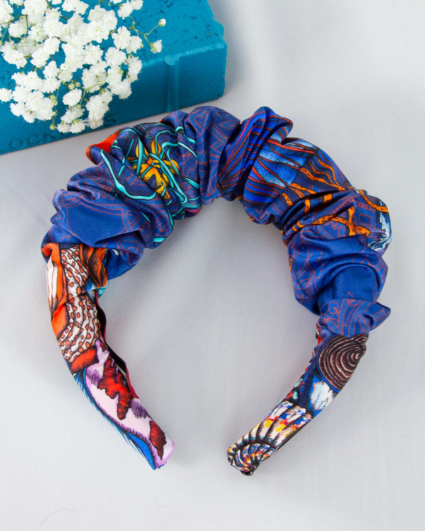 Dancing Jellyfish Blue Scrunchie Headband