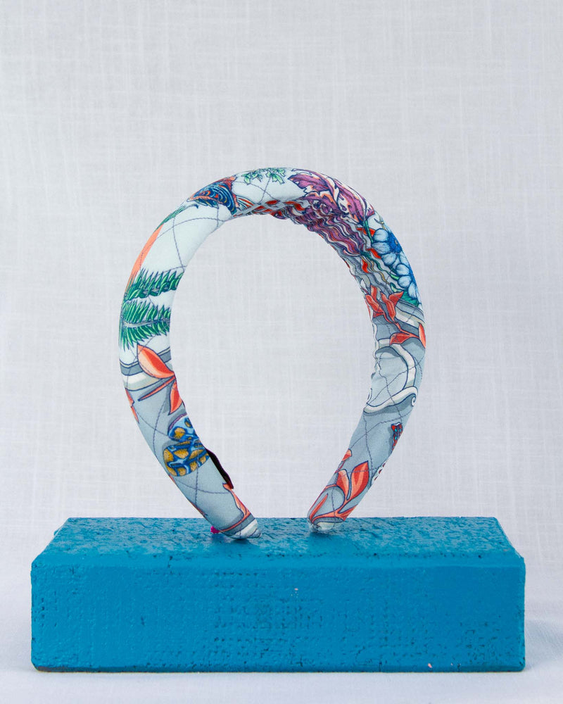 Cameo Soft Blue Quilted Headband