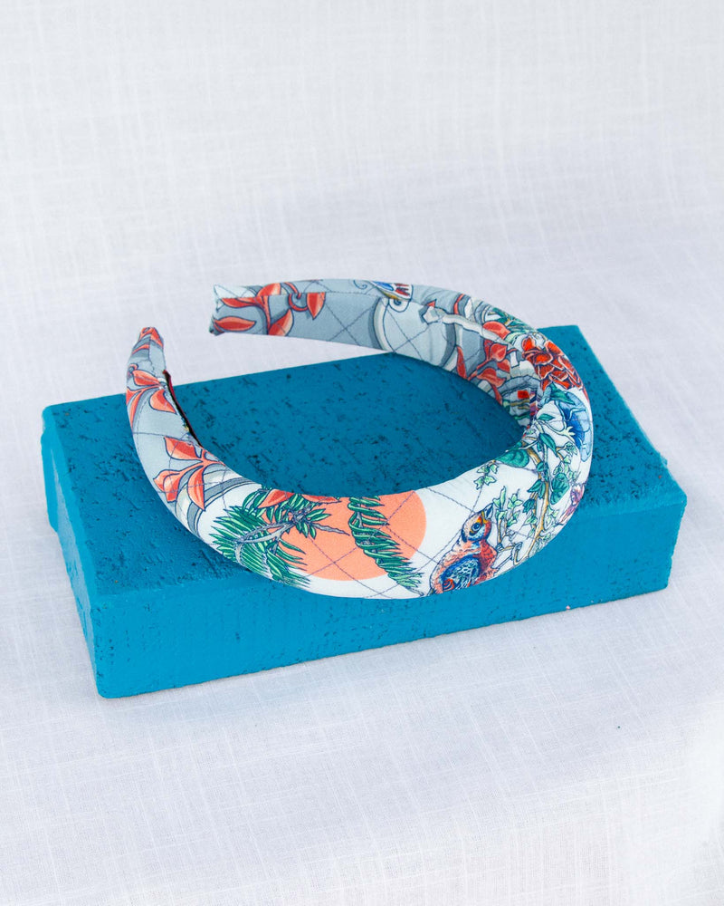 Cameo Soft Blue Quilted Headband
