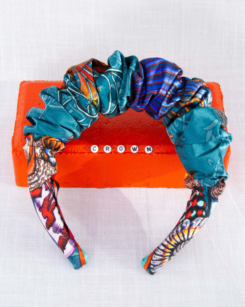 Dancing Jellyfish Turquoise Scrunchie Headband