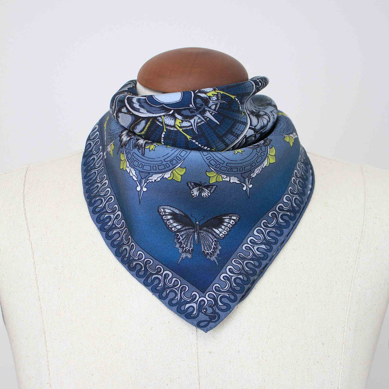 Queen Stag Beetle Blue Pocket Square