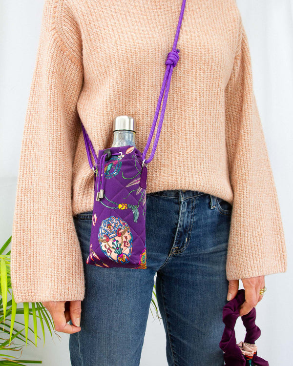 Water Bottle Bag in Purple